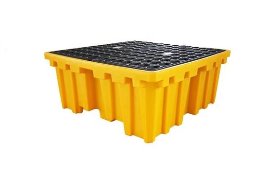 Mua IBC Pallet nền màu vàng với nút thoát nước giải pháp lưu trữ hàng hóa hàng loạt bền vững đáng tin cậy sản xuất trực tuyến